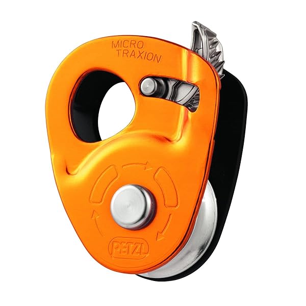 Petzl Unisex_Adult Seilrollen Micro Traxion Cable Pulley, Yellow, Standard Size Image